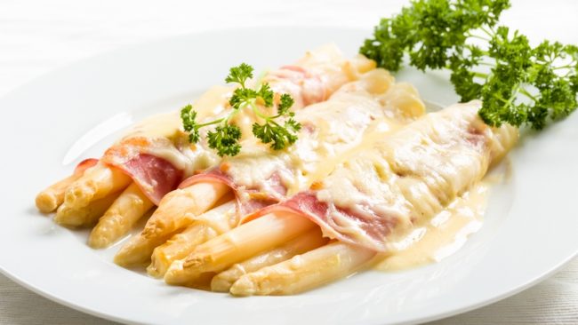 gegratineerde asperges