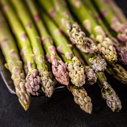Bunch of fresh asparagus vegan asperges