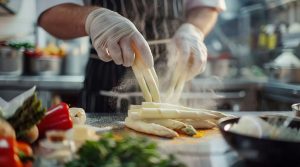 chef kokt met buitenlandse smaken